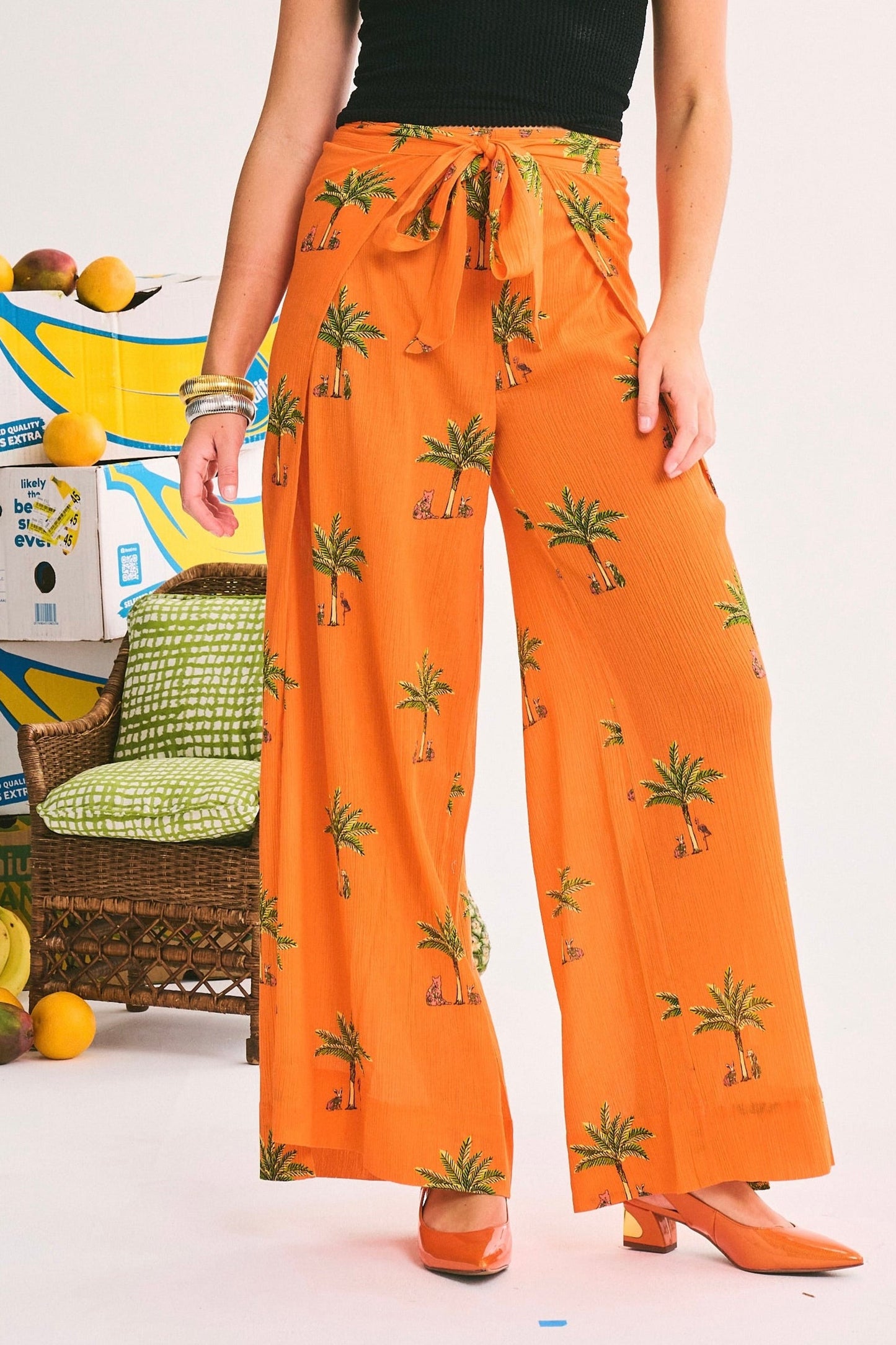 Two Panel Wrap Pant | Crinkle Cotton