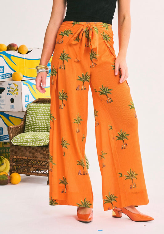 Two Panel Wrap Pant | Crinkle Cotton