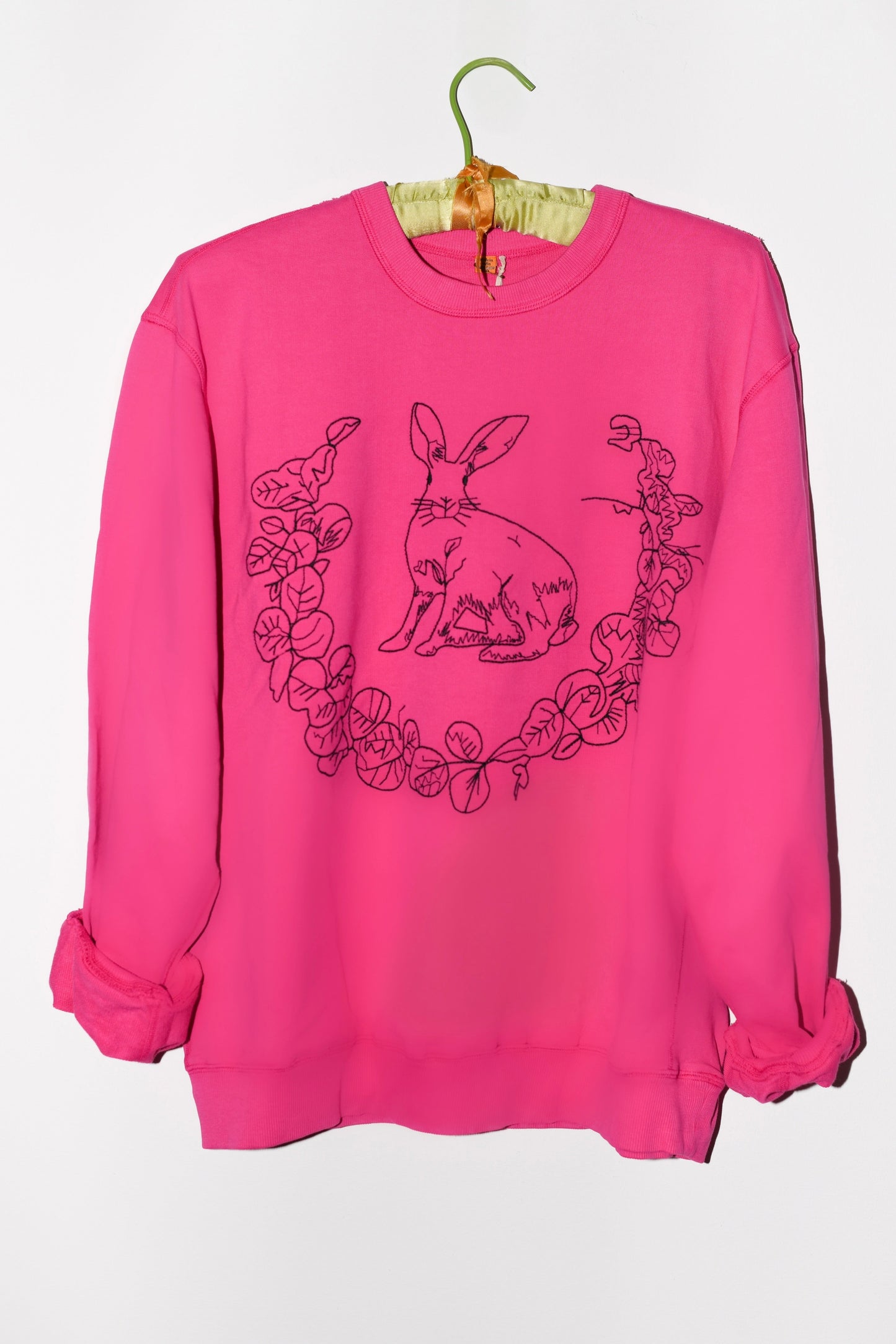 Embroidered Bunny Pullover | Cotton Terry