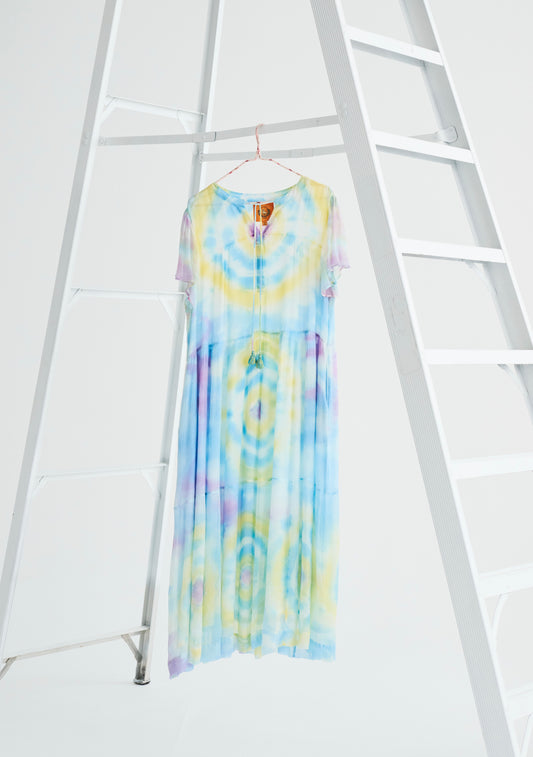 Tiered Midi Dress | Viscose Chiffon