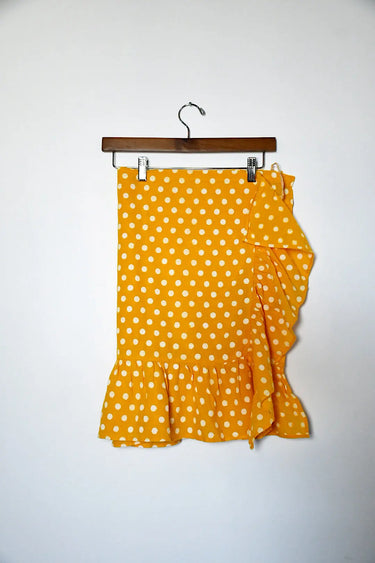 Mini Ruffle Power Pareo | Medium Weight Polka Dot Coniglio Palm Beach
