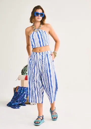 Cinch Back Pant | Seersucker Coniglio Palm Beach
