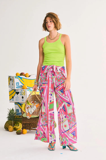 Two Panel Wrap Pant | Crinkle Cotton Coniglio Palm Beach
