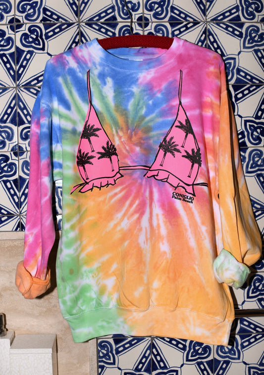 After Beach Bikini Crew Neck | Tie Dye
