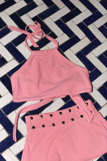 Flagpole Snap Micro Mini Skirt | Velour Terry Coniglio Palm Beach