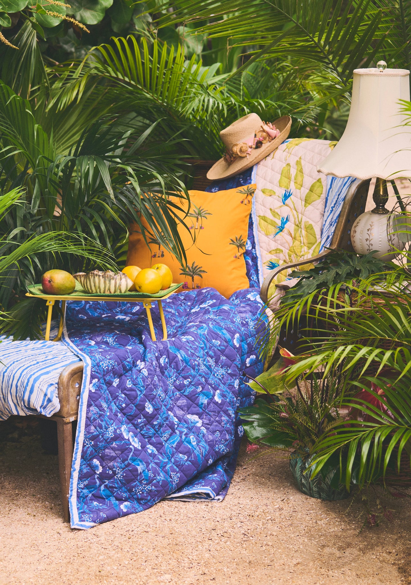 King Reversible Quilt | Cotton Percale