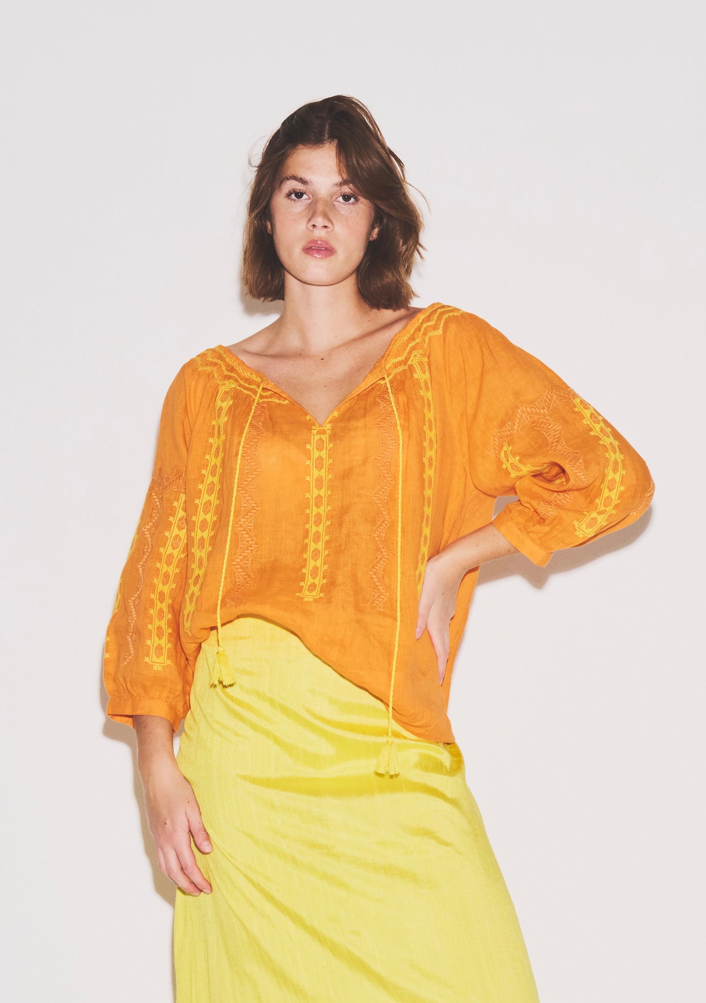 Embroidered Delray Blouse