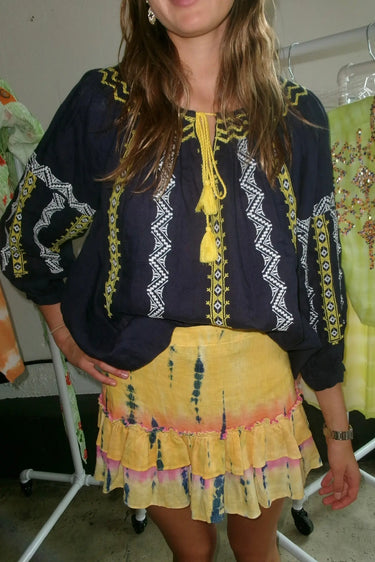 Embroidered Delray Blouse Coniglio Palm Beach