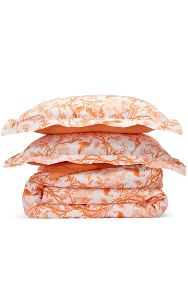 Queen Duvet + Sham Set | Cotton Percale Coniglio Palm Beach