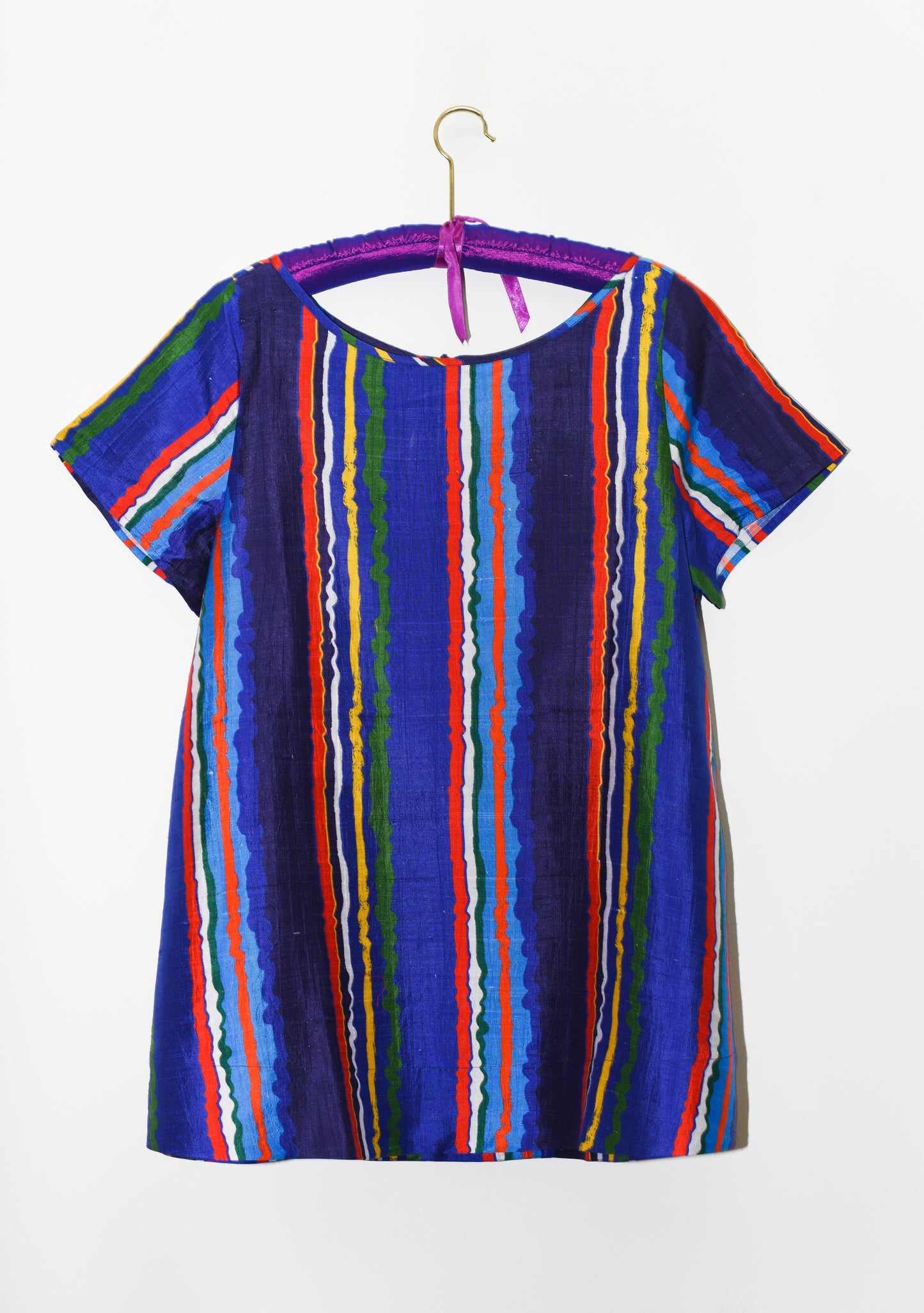 Short Sleeve Dune Mini Dress | Silk Dupioni