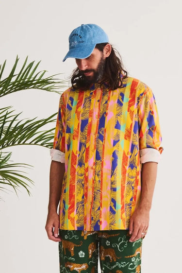 Bradley Unisex Shirt | Denim Coniglio Palm Beach