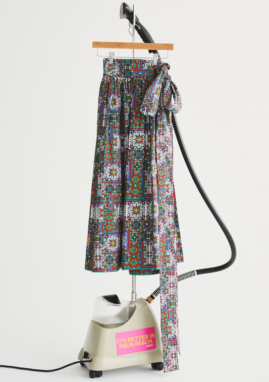 Adjustable Midi Ball Skirt | Cotton Poplin
