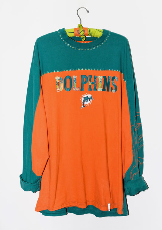 Dolphins Oversized Long Pullover