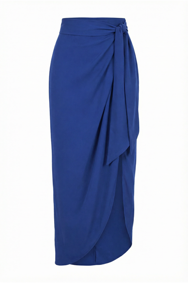 Sloane Wrap Around Slit Midi Skirt | Silk CDC