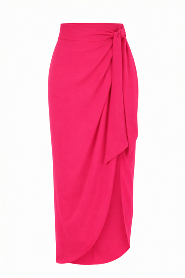 Sloane Wrap Around Slit Midi Skirt | Silk CDC