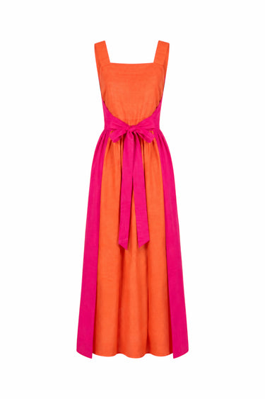 pinafore dress maxi COLLUSION twill pinafore maxi dress in yellow check