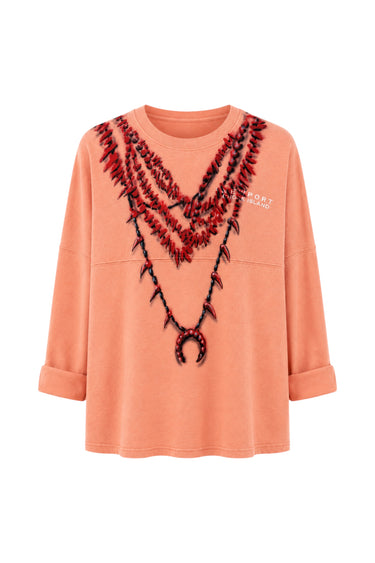 Newport Necklace Crewneck | Cotton Airbrush
