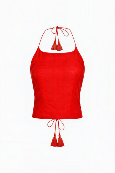 Poinciana Tank | Silk Dupioni