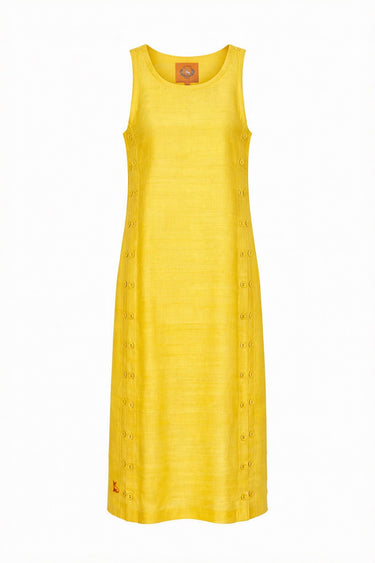 Hand Dye Palmo Midi Dress | Silk Dupioni