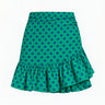 Mini Ruffle Power Pareo | Cotton Gauze - DOTS, AQUATIC MINT Coniglio Palm Beach