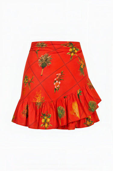 Mini Ruffle Power Pareo | Cotton Gauze - FLORIDA FRAME CORAL REEF Coniglio Palm Beach