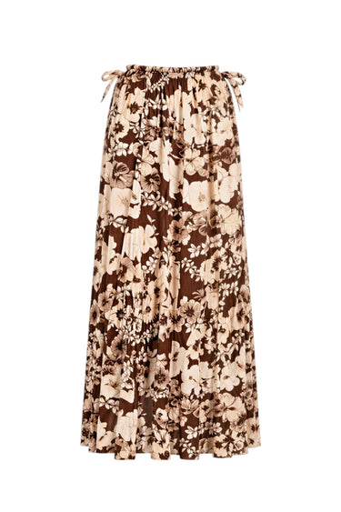 Cara Adjustable Slit Maxi Skirt | Silk Habotoi Coniglio Palm Beach