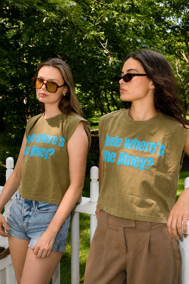 Dude Where's the Jitney Tank | Cotton Jersey