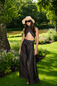 Two Panel Wrap Pant | Silk Dupioni