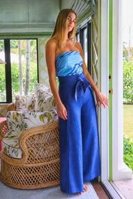 Two Panel Wrap Pant | Silk Dupioni