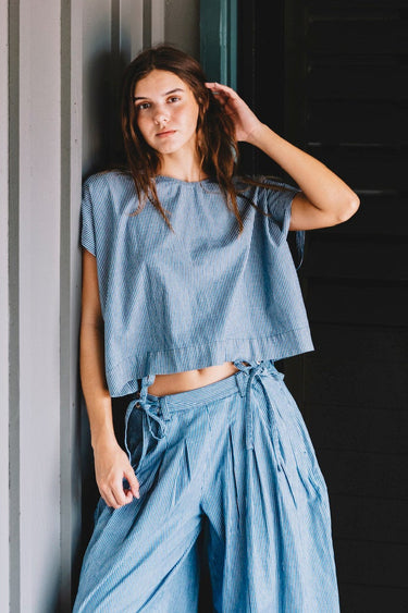 Eve Crop Top | Railroad Denim