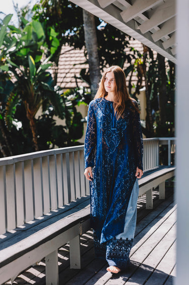 High Side Slit Tunic | Cotton Lace w/ Beading