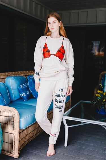 I'd Rather Be in a Bikini Sweatpants | Cotton Jersey