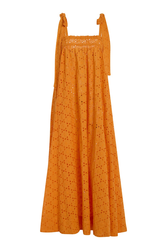 Elastic Convertible Maxi Dress | Eyelet