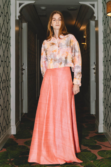Monroe Adjustable Maxi Bustle Skirt | Silk Dupioni