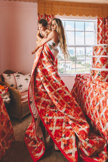 Queen Reversible Quilt | Cotton Percale
