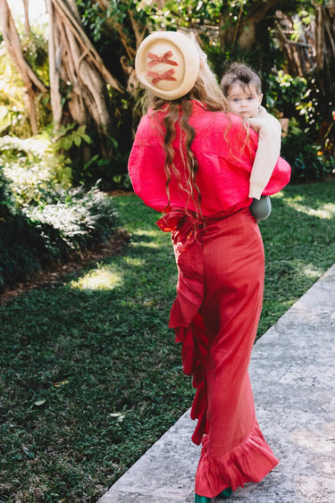 Ruffle Power Pareo™ | Silk Dupioni Coniglio Palm Beach