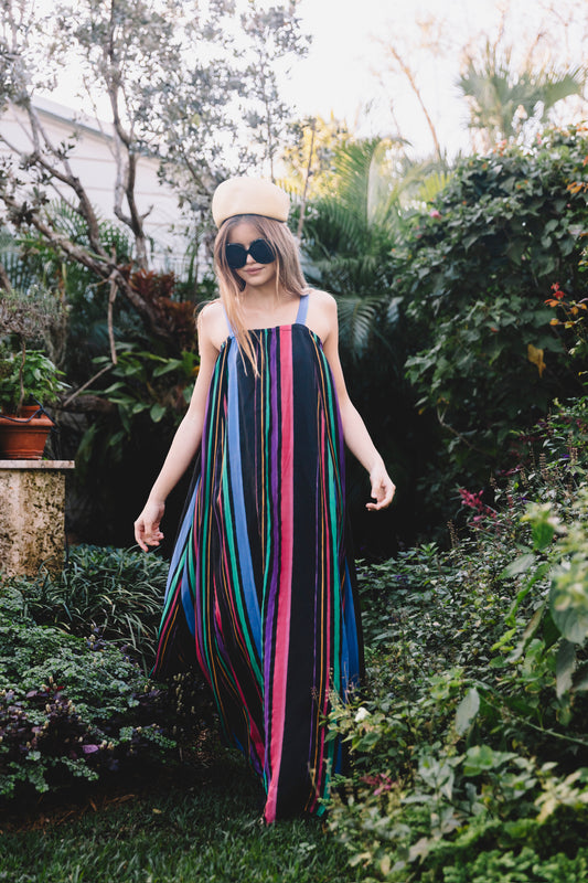 Low Back Tie Maxi Dress | Silk Habotai