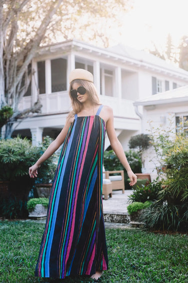 Low Back Tie Maxi Dress | Silk Habotai