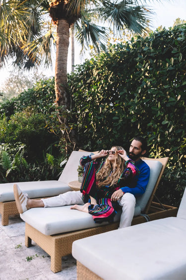 Move and Groove Pant | Silk Habotai Coniglio Palm Beach