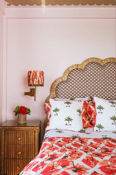 Reversible Throw Pillow | Cotton Percale