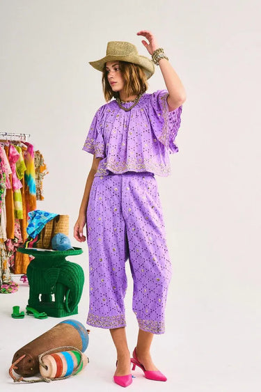 Cinch Back Pant | Eyelet Coniglio Palm Beach
