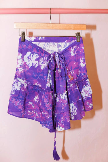 Cinch Back Mini Skirt | Cotton Voile Coniglio Palm Beach