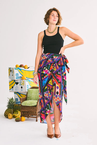 Wrap Around Slit Skirt | Crinkle Cotton Coniglio Palm Beach