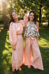 Two Panel Wrap Pant | Silk Dupioni