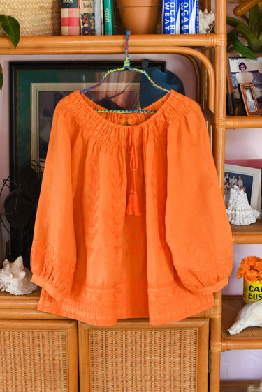 Delray Blouse | Linen Coniglio Palm Beach