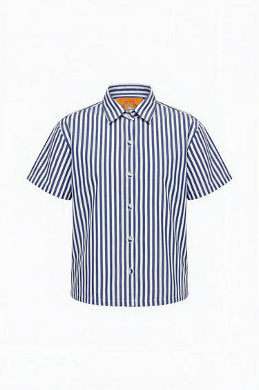 Kids Mimi Button Down | Cotton Yarn Dye Coniglio Palm Beach