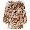 Shirred Half Placket Blouse | Cotton Voile Coniglio Palm Beach