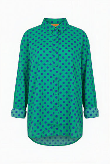 Classic Button Down | Cotton Voile - DOTS, AQUATIC MINT Coniglio Palm Beach