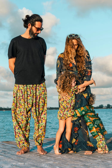 Adjustable Waist Harem Pant | Cotton Seersucker Coniglio Palm Beach