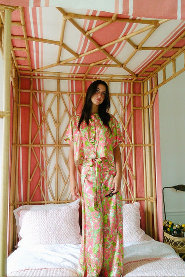 Two Panel Wrap Pant | Silk Charmeuse Coniglio Palm Beach